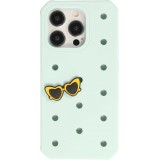 3D-Schmuck Charm für Silikonhülle mit Löcher im Crocs-Stil - Yellow Sunglasses