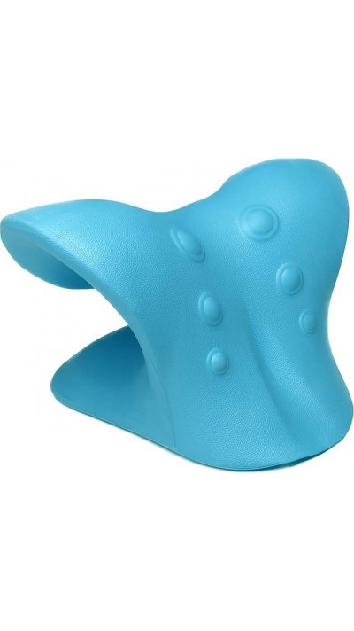 Nacken Support für lokale Entspannung und Massage der Halswirbelsäule aus starrem Kunststoff - Blau