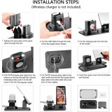 Support de charge multifonctionnel 3 en 1 - rotatif à 180° pour Apple Watch, AirPods, Smartphone - Noir