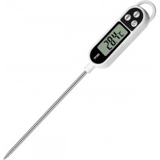 Elektronischer Fleisch- und Lebensmittel Thermometer mit LCD-Anzeige - Weiss