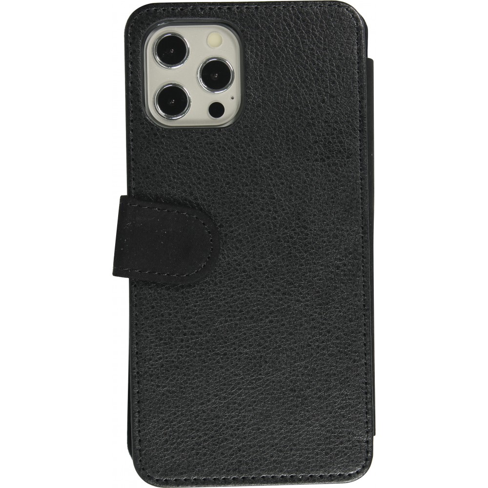 iPhone 12 Pro Max Case Hülle - Wallet schwarz Vintage Schneebedeckter Berg Iglu