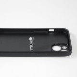 iPhone 15 Plus Case Hülle - Silikon schwarz Summer Dog on Paddle