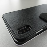 Hülle iPhone Xs Max - Wallet schwarz Marble Good Vibes Only